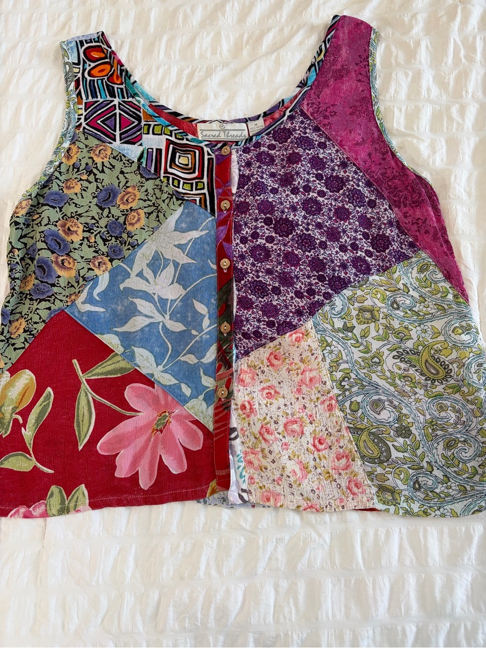 Sacred Threads- Patchwork Tank Top - Multicolor - Picture 5 of 16